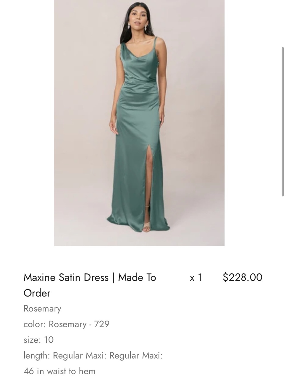 Revelry Maxine Dress- Eucalyptus